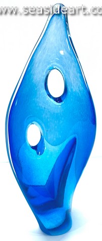 Blue Twist-Double Pierced
