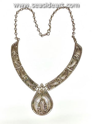 Native American Sterling Silver Necklace-Elsie Yazzie
