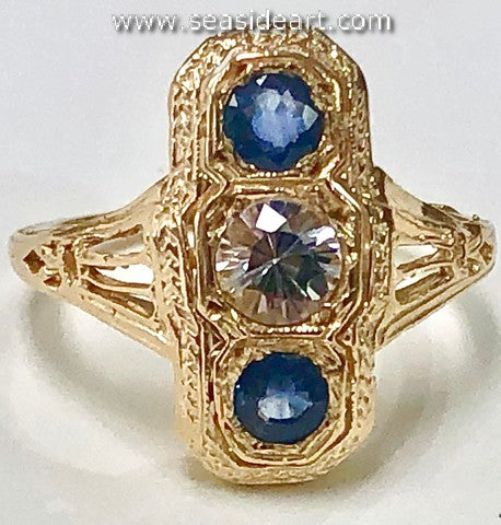 Sapphire Ring 14K Yellow Gold