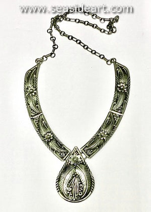 Native American Sterling Silver Necklace-Elsie Yazzie