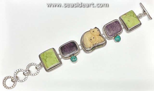 Sterling Silver 'Elligators' Link Bracelet