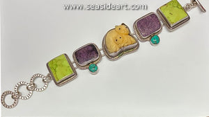Sterling Silver 'Elligators' Link Bracelet