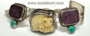 Sterling Silver 'Elligators' Link Bracelet