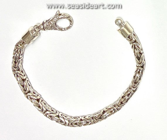 Sterling Silver Byzantine Link Bracelet