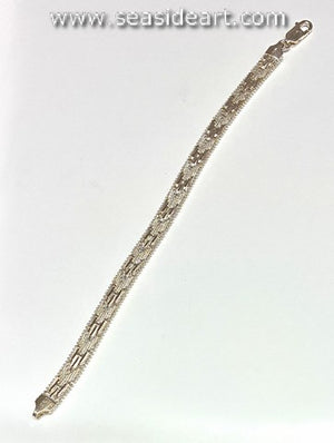 Sterling Silver Flat Wheat Link Bracelet