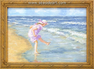 Girl Playing at the Surf