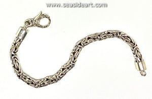 Sterling Silver Byzantine Link Bracelet