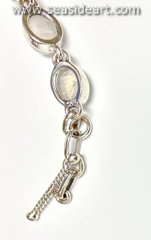 Sterling Silver Bracelet with Moonstones