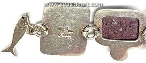 Sterling Silver 'Elligators' Link Bracelet
