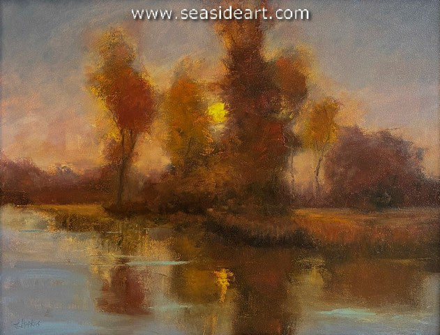 Hopkins-Moonrise on a Lake