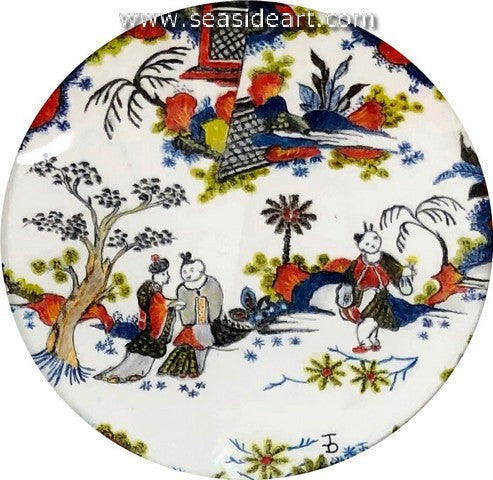 Downer-Chinese Multicolored Plate, 1730-1760