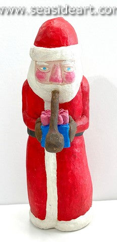 Santa with Gift & Pipe