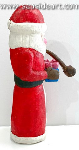 Santa with Gift & Pipe