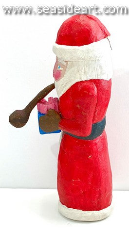 Santa with Gift & Pipe