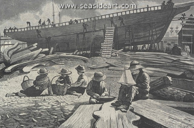 Ship Building, Gloucester Harbor