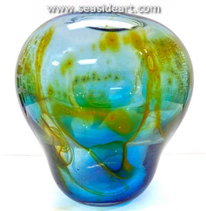 Large Turquoise Bubble Vase