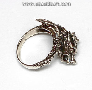 Sterling Silver Dragon Ring