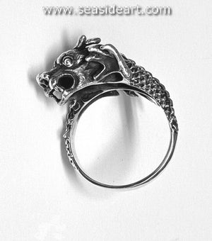 Sterling Silver Dragon Ring