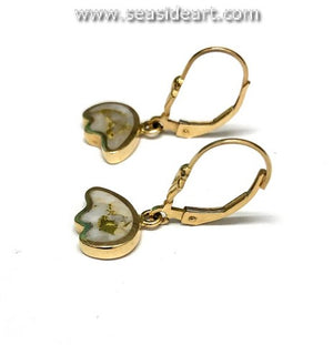 Pair of Lady's 14K Yellow Gold & Quartz Earrings