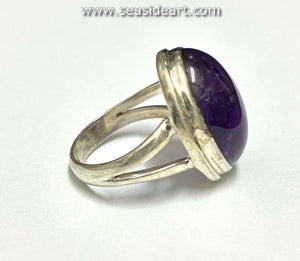 Sterling Silver Ring with Amethyst