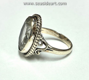 Sterling Silver Ring with Clear Quartz