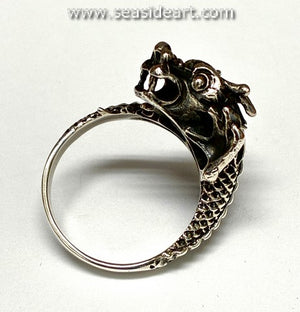 Sterling Silver Dragon Ring