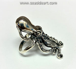 Sterling Silver Octopus Ring