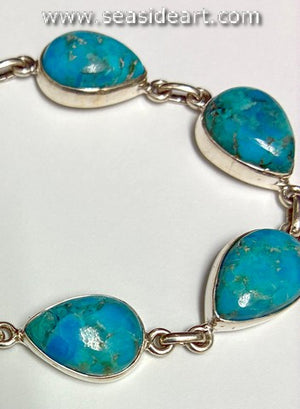 Sterling Silver Bracelet with Turquoise