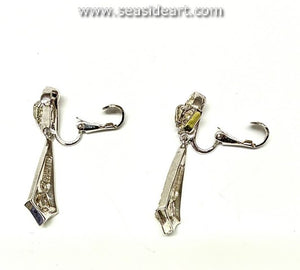 Vintage Dangle Clip Earrings-Panetta