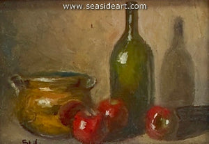 Liebschner-Still Life w/Copper Pot & Apples