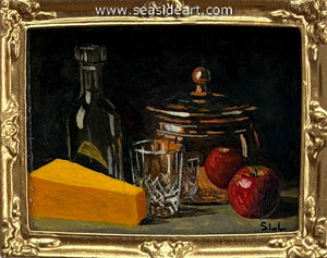 Liebschner-Still Life w/Copper Pot & Cheese