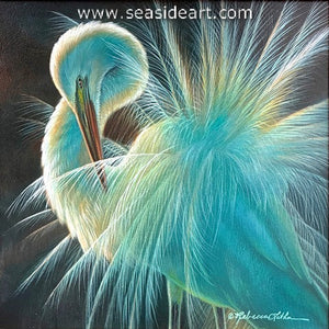 Summer Fun (Great Egret Preening)