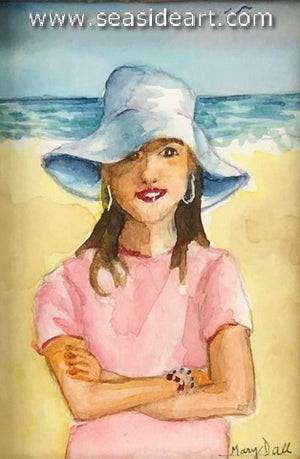 Dall-Girl in the White Bucket Hat
