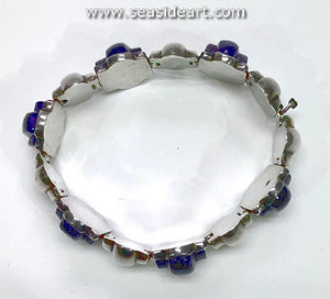 Vintage Mexican Sterling Silver & Amethyst Link Bracelet