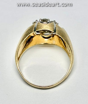 14k Two-tone Gold Diamond Ring-Vintage