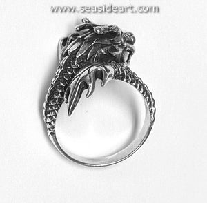 Sterling Silver Dragon Ring