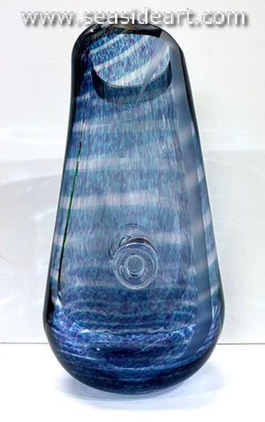 Blue & Purple Vase, Etched Line