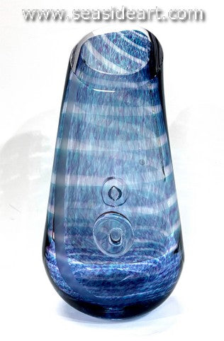 Blue & Purple Vase, Etched Line