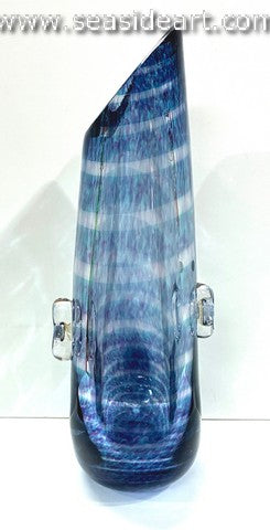 Blue & Purple Vase, Etched Line
