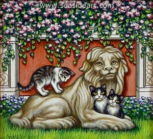 Wall-Visiting the Stone Lion