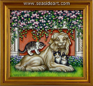 Wall-Visiting the Stone Lion