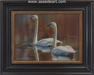 Together - Trumpeter Swans by Rebecca Latham - Seaside Art Gallery