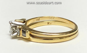 14K Lady's Two-tone Gold Wedding Ring Set