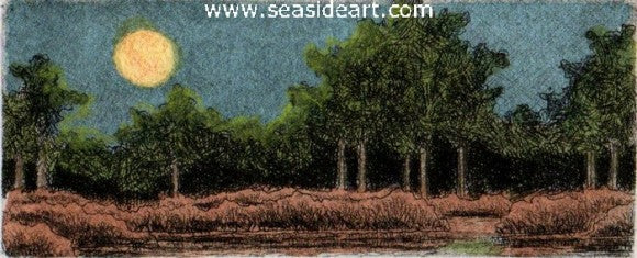 Autumn Moon by David Hunter - Seaside Art Gallery