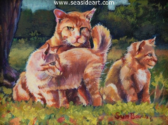 Outing With The Kids by Sun Bauer - Seaside Art Gallery