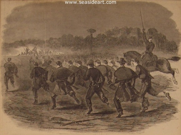 Charge of the 1st Massachusetts Regiment… by Winslow Homer - Seaside Art Gallery