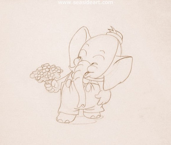 P-Elmer Elephant by Walt Disney Studios - Seaside Art Gallery