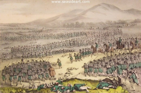 Flight of The Mexican Army by Currier & Ives - Seaside Art Gallery