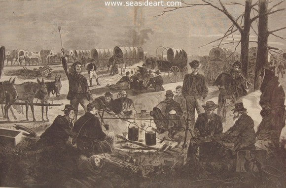 Halt of a Wagon Train by Winslow Homer - Seaside Art Gallery