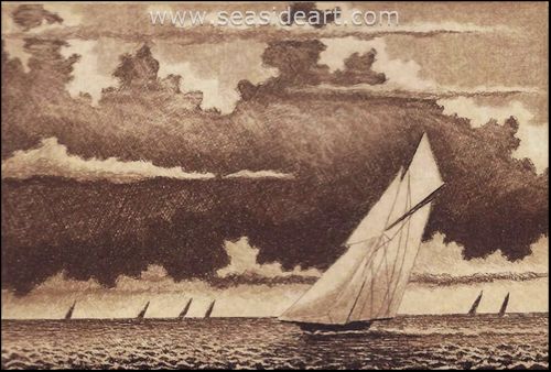 Pegasus Under Sail by David Hunter - Seaside Art Gallery